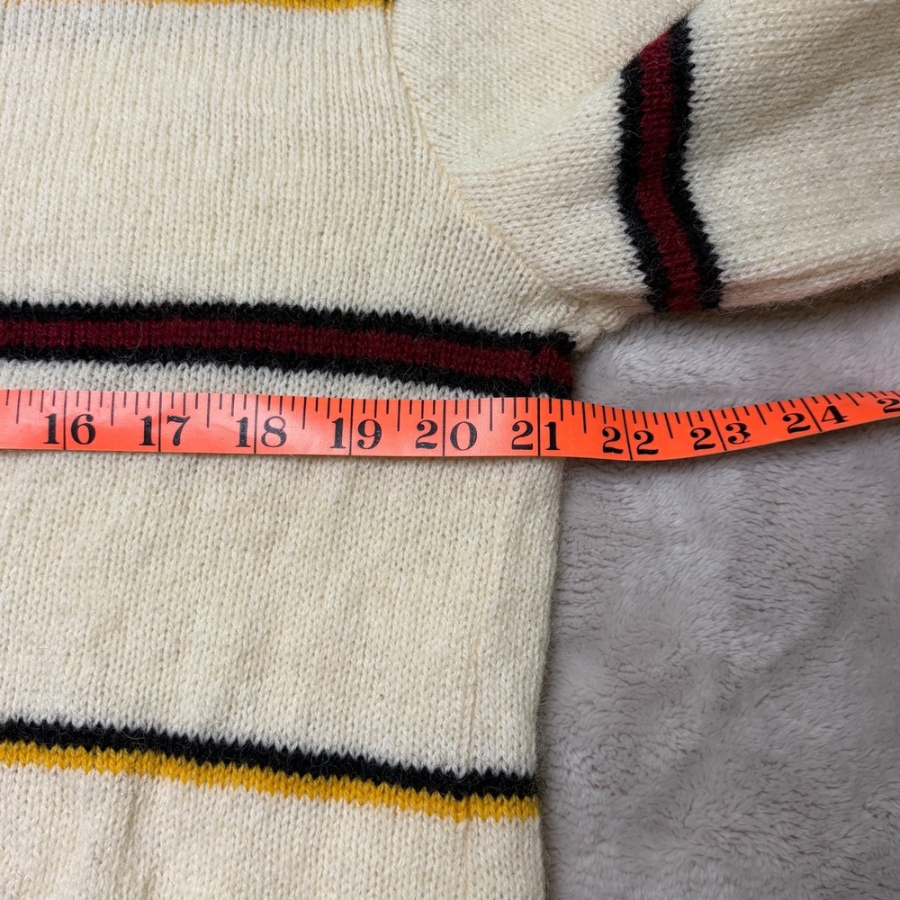 Vtg Puritan Shetland Wool Blend Sweater Size‎ L Striped Crewneck Made in USA - Picture 6 of 8